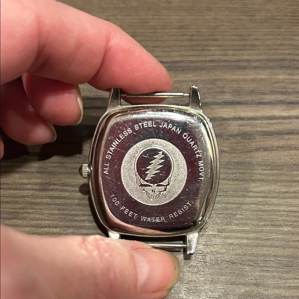 GRATEFUL DEAD Silver Watch with Japanese quartz movement STEAL YOUR FACE Design